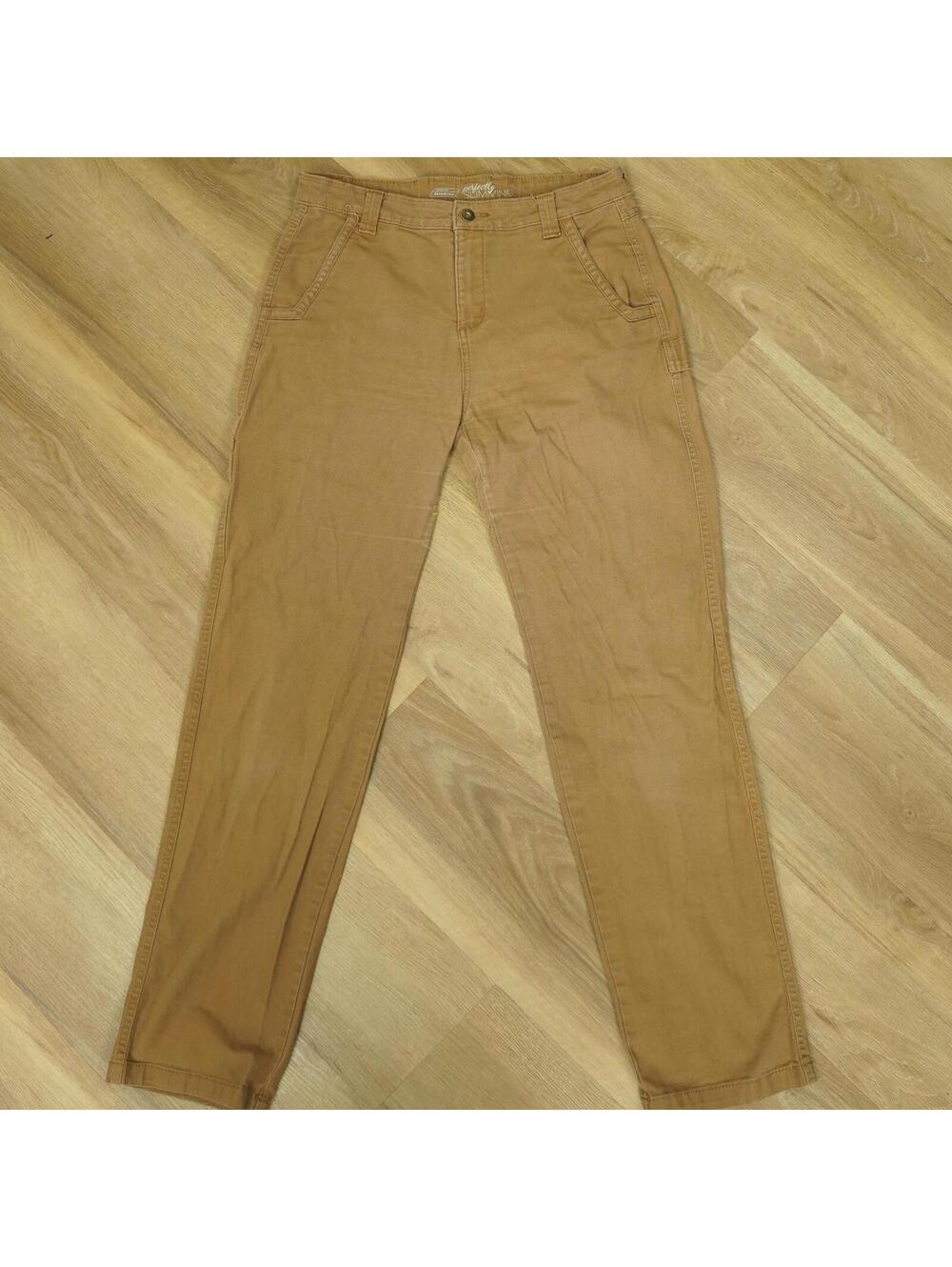 Dickies Women's Relaxed Perfectly Slimming Brown Utility‎ Workwear Pants 6 Reg